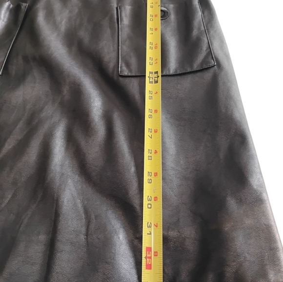 PEOLEO | Black Leather Look Mini Dress with Pockets | Size Medium - Picture 10 of 10